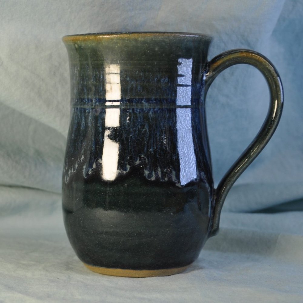 *BOGO mugs* 16 oz mug blue green artisan German (w1120)